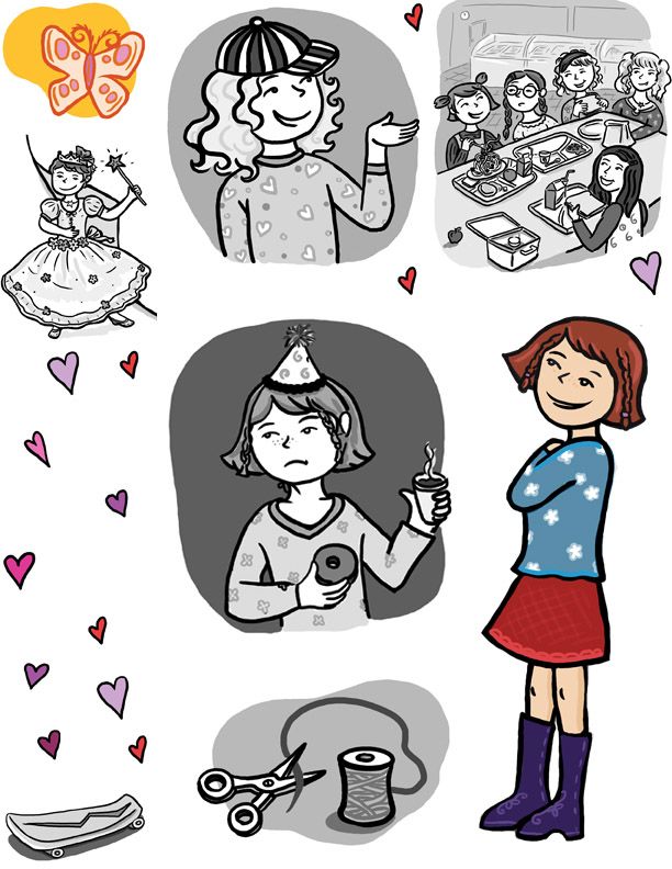 Illustrations for YA book series Mallory on Board 