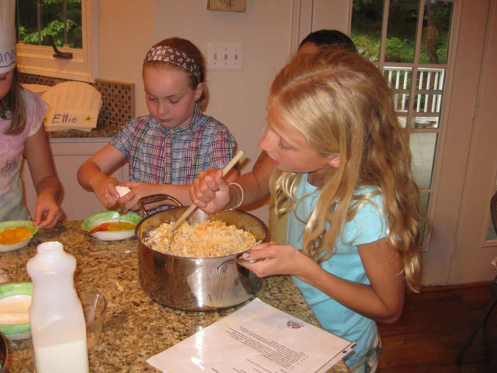 Mixing it up at an in-home birthday party.