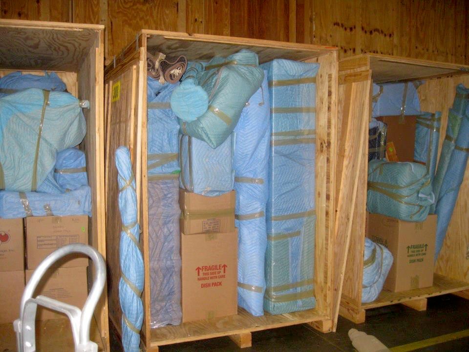 Packing services for overseas crates and storage