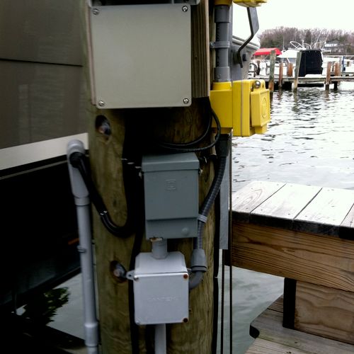 Marina and Pier Electrical Wiring