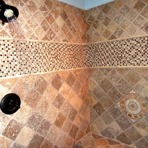 Poured Seated Tile Shower