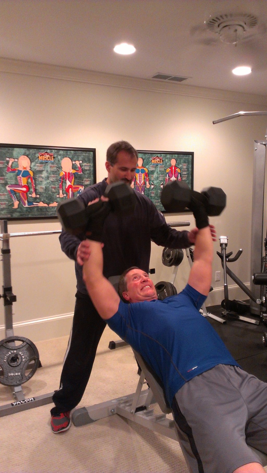 Jason lifts heavy with a client!