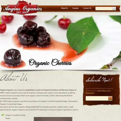Angius Organics Website
