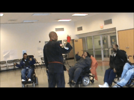 Pressure/Nerve Point Wheelchair Self Defense sessi