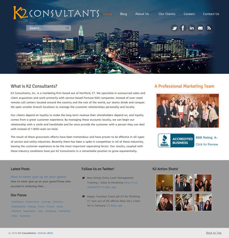 We setup K2 Consultants, a direct marketing agency