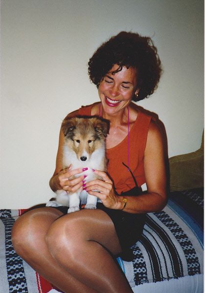 Reiki's gentle energy helps relax and calm a dog, 