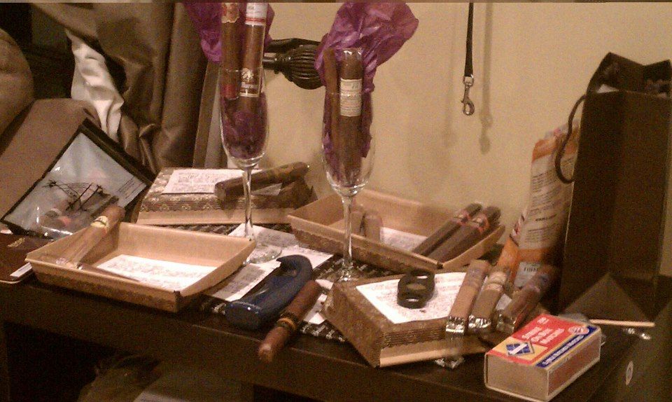 Cigar and Whiskey Bar for Man's Birthday Party