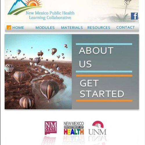 Web-design for the New Mexico Public Health Learni