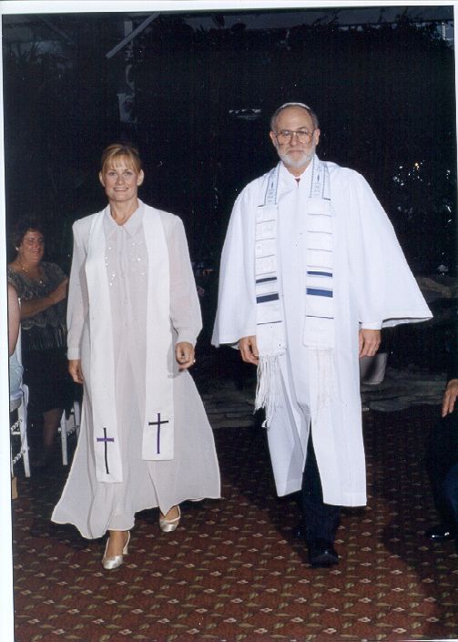 my first officiating, with a rabbi in 2001