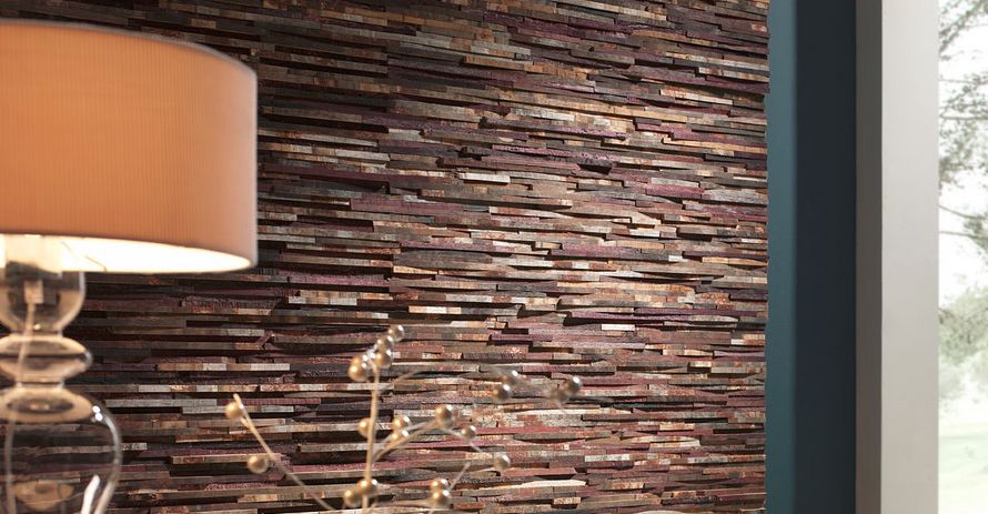 Wine barrels as wall finish