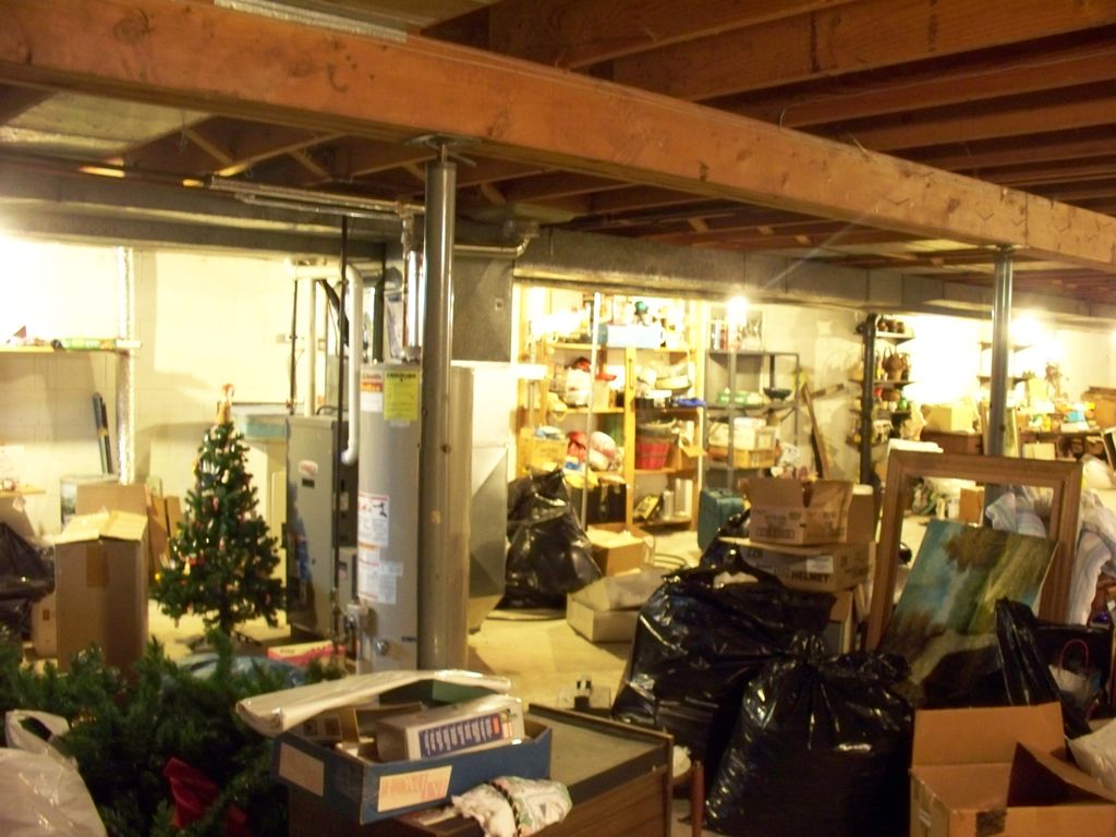 Cluttered Basement: Before