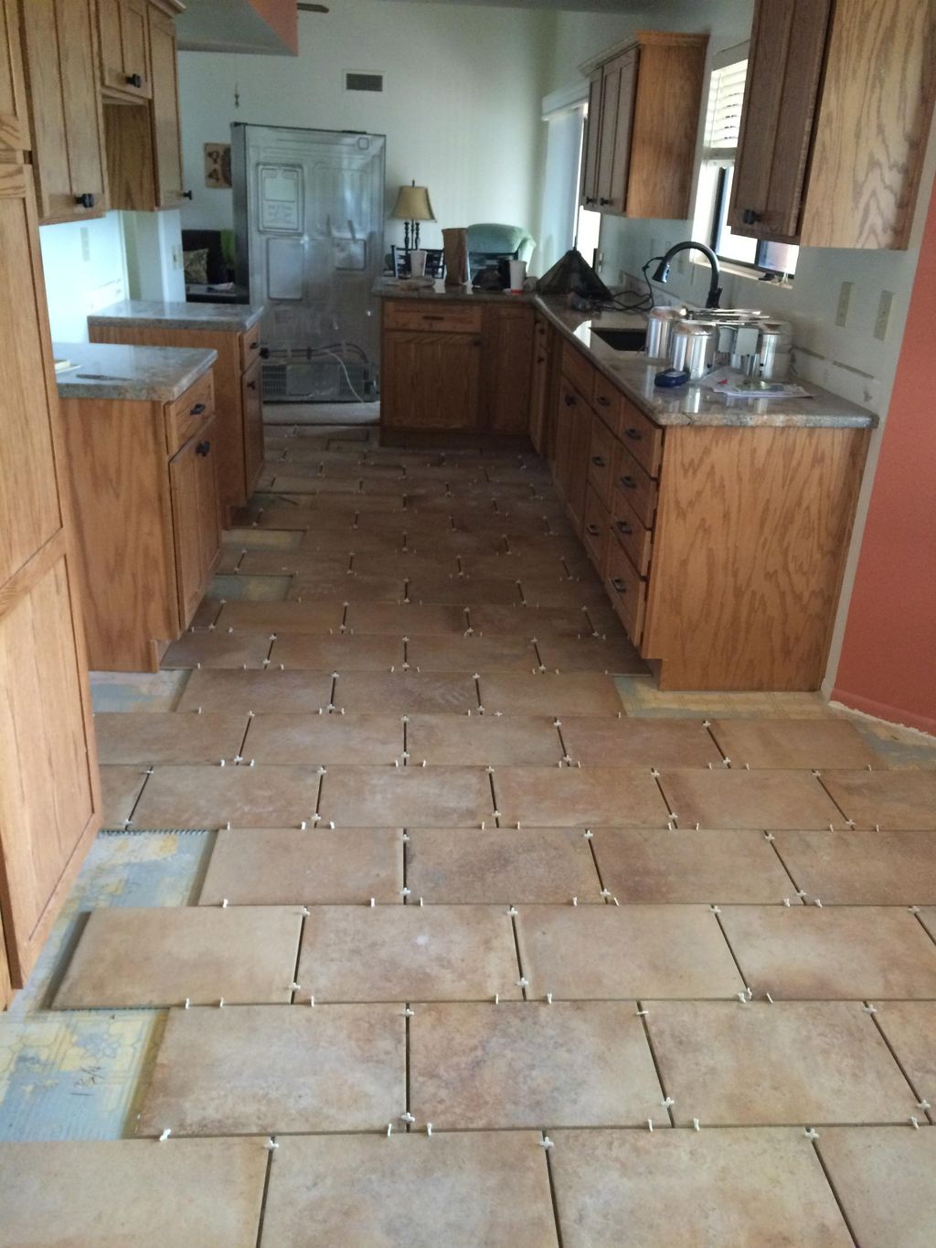 Tile floor in progress #1