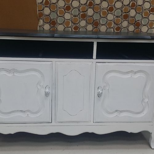 French provincial buffet painted in two shades of 