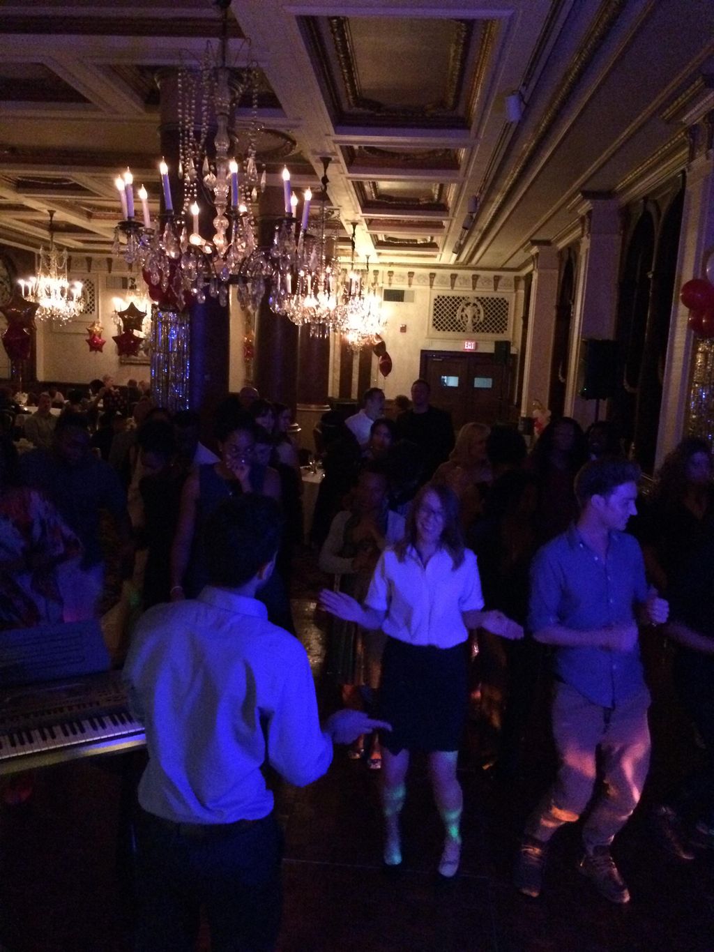 Another packed dance floor at A graduation party i