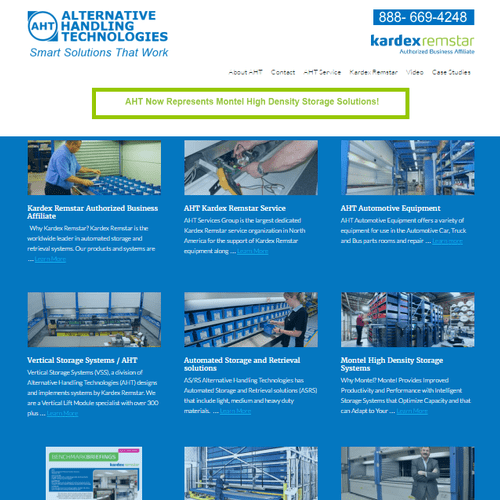 Website for material handling company