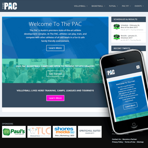 Responsive web design for The PAC – Austin’s Premi