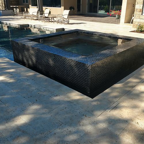 glass pool tile and infinity spas near montgomery,