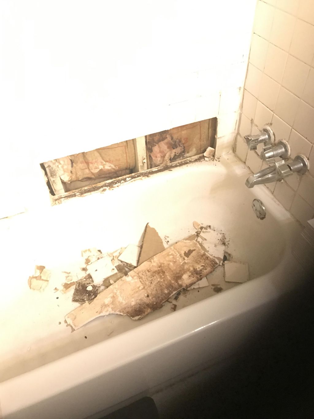 Maintenance repair work order water damage/tile da