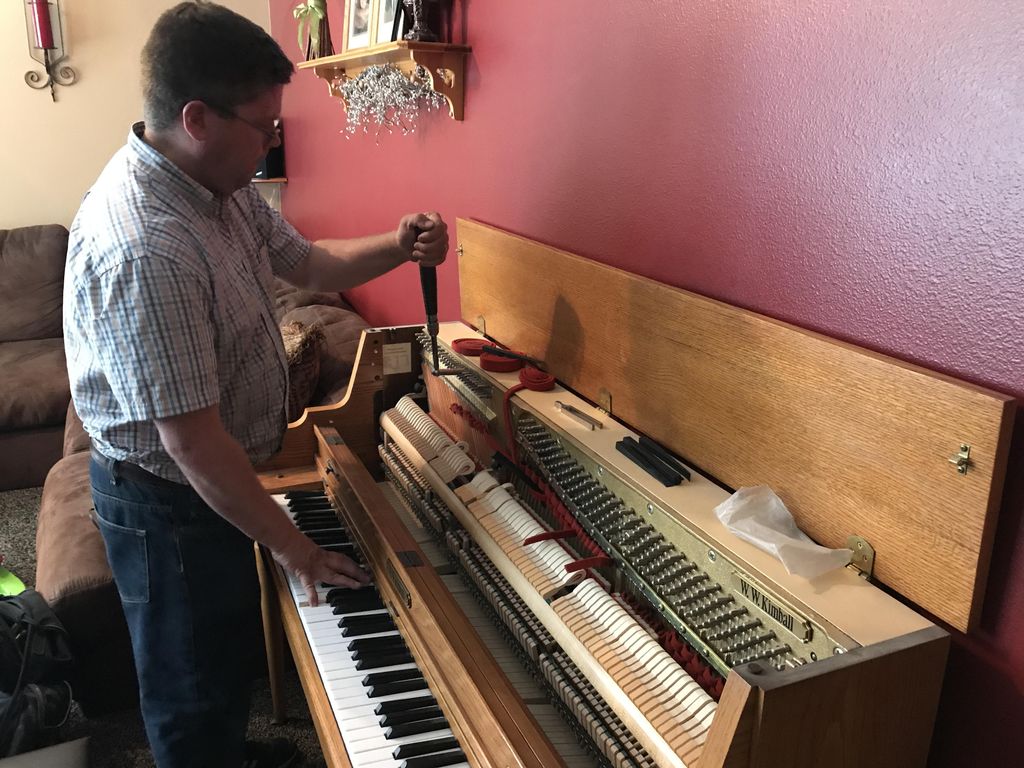 Tuning a piano