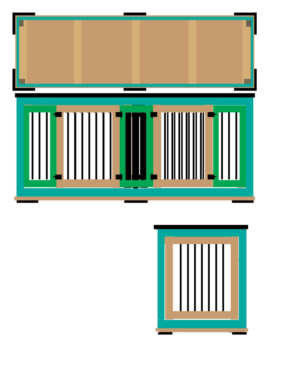 Custom split dog kennel