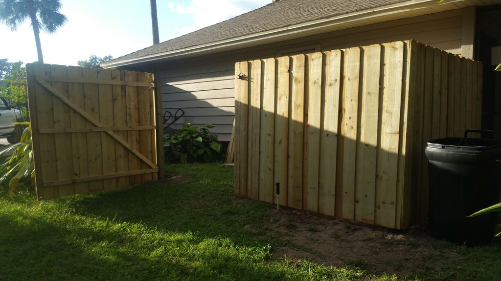Built new wood fence area according to the custome
