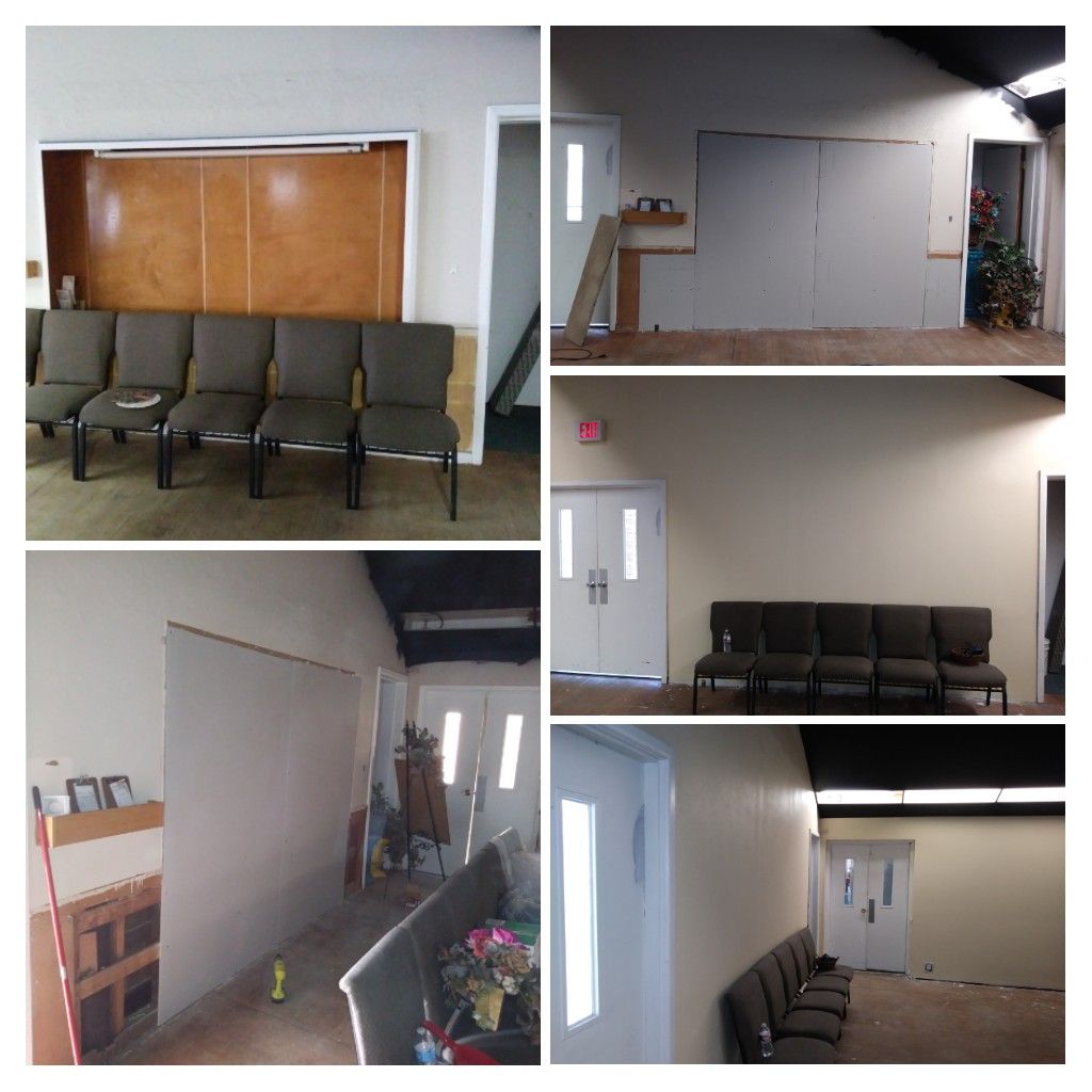 Removed Trophy Case & Closed off wall