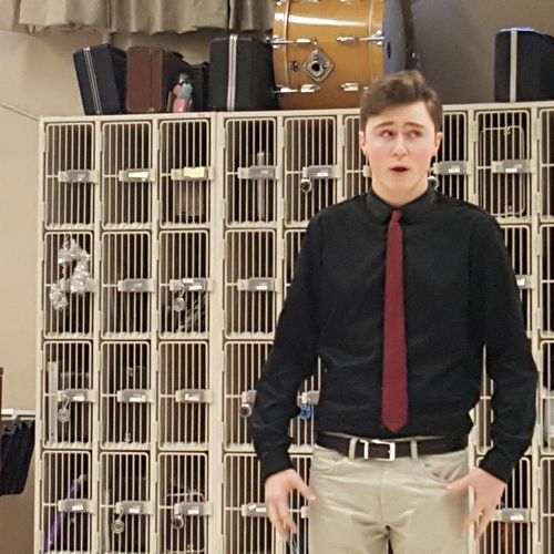 student performing at Solo & Ensemble. He earned F