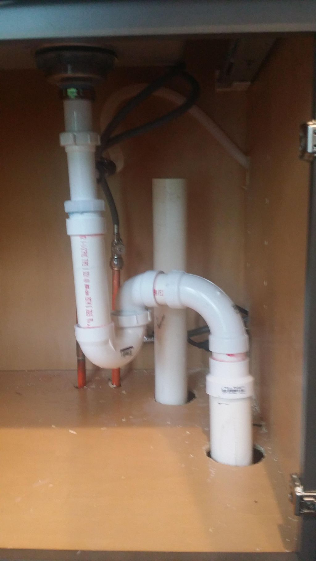 How I found an island sink drain. 