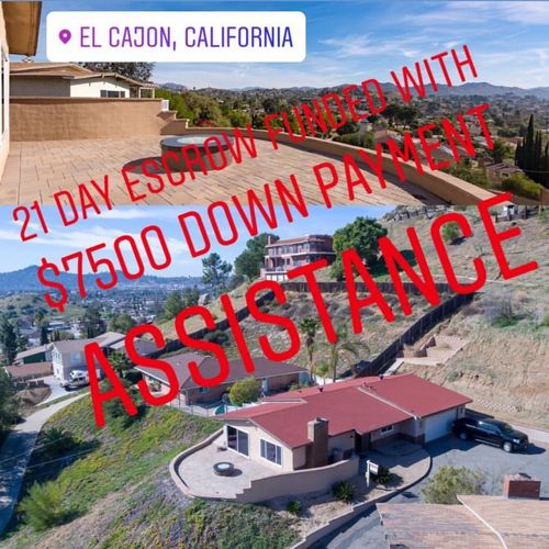 Another Escrow closed in El Cajon with down paymen
