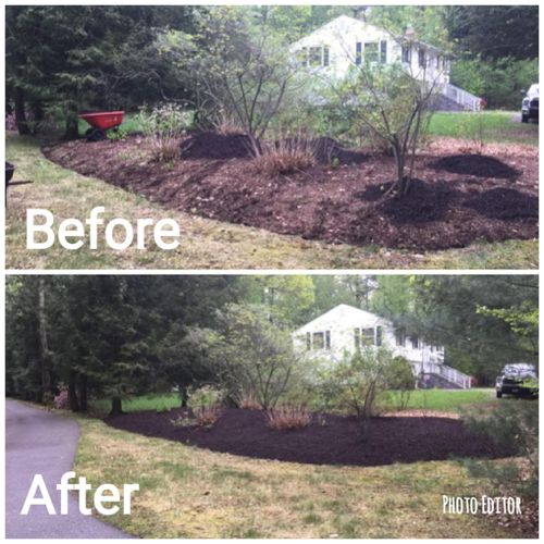 Our mulch color lasts a long time 
