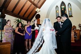 Conducting a church wedding for a wonderful couple