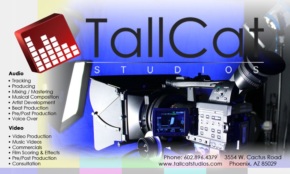 Flyer featuring some of our video gear including c