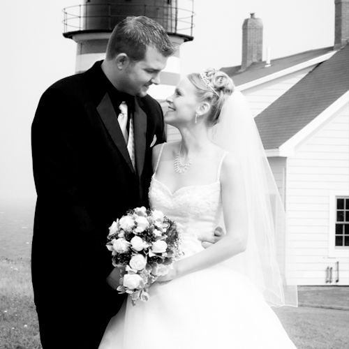 Bride and Groom Maine coast