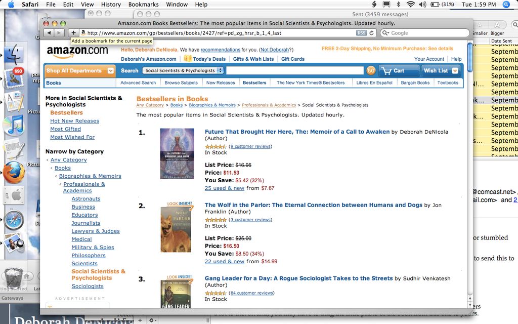 My memoir reaching #1 on Amazon in Psychology!!