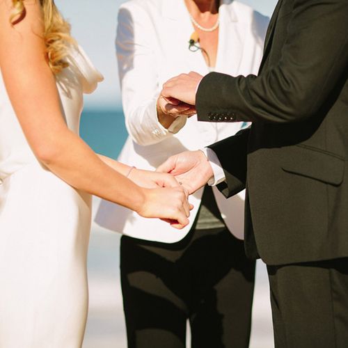 Wedding Photography- Beach wedding, ring exchange