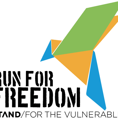 Run for Freedom logo design for t-shirt