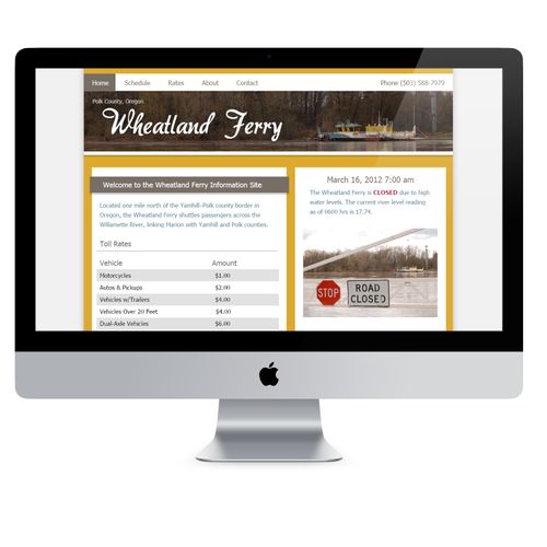 Wheatland Ferry Web Design