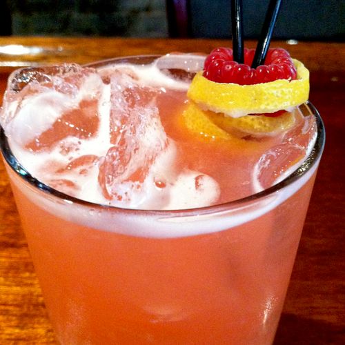 Rasberry Basil Lemonade
-Vodka, fresh muddled rasp