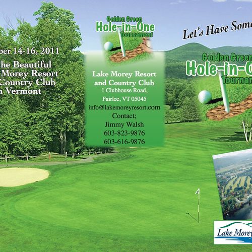 Brochure for golf fundraiser