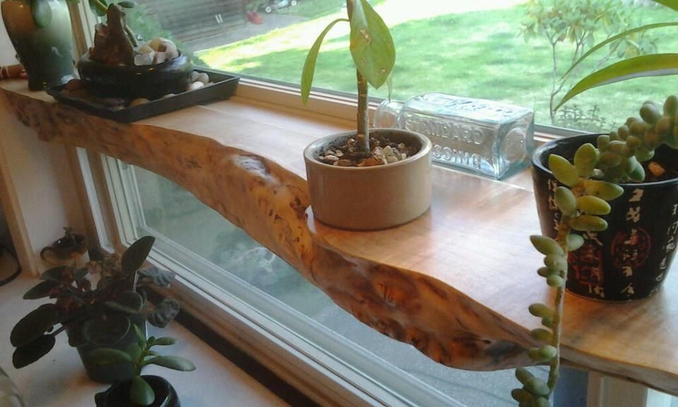 "LIVE EDGE" WINDOW SHELF