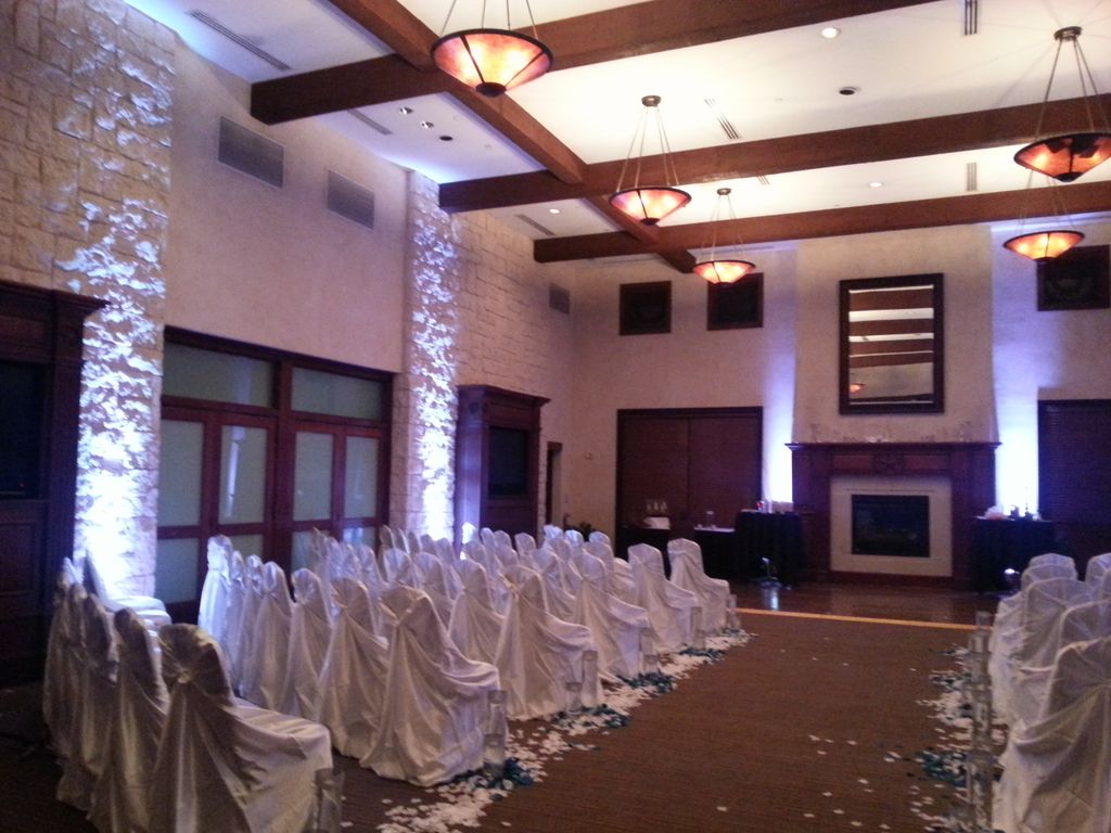 Wedding ceremony up-lighting