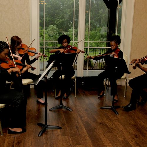 Students playing for an event.