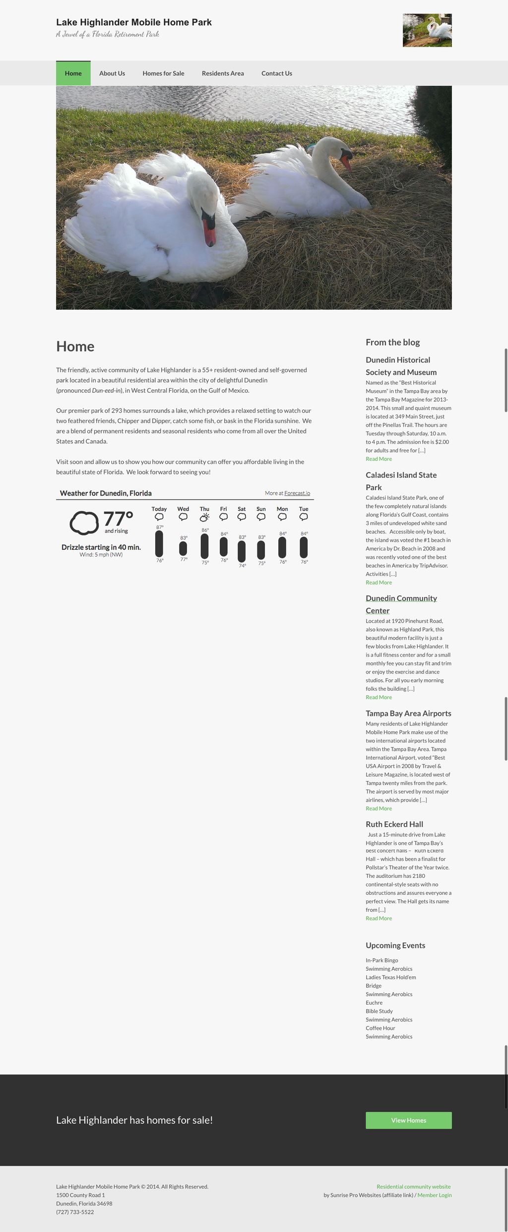 Website for a local 55+ community