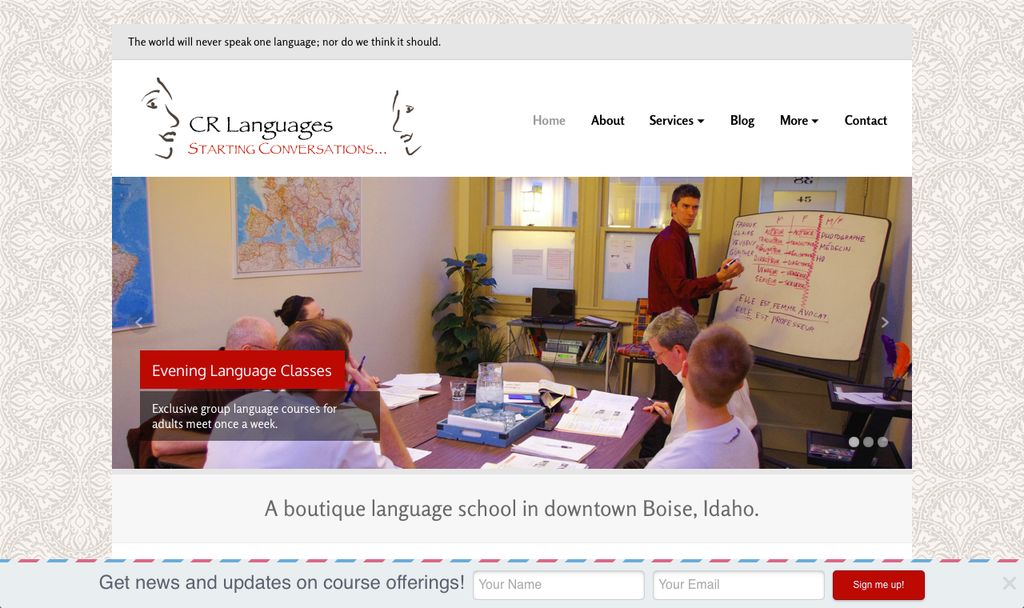 CR Languages’s new website is a great example of h