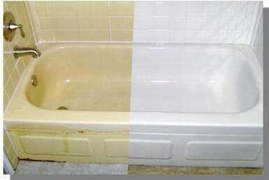 Before/After Refinish/Re-glazing 
(Same Tub)!