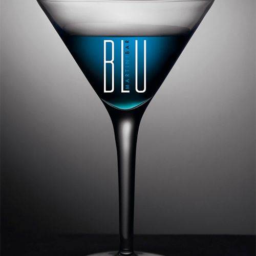 Blue Martini Bar Logo & Promotional Art