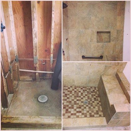 Removed a tub and constructed this lovely shower.