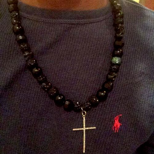 Mens necklace with Cross