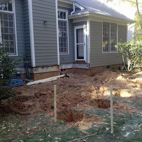footers for porch addition