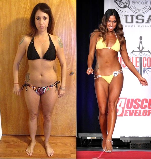 Before & after..Bikini Competition
